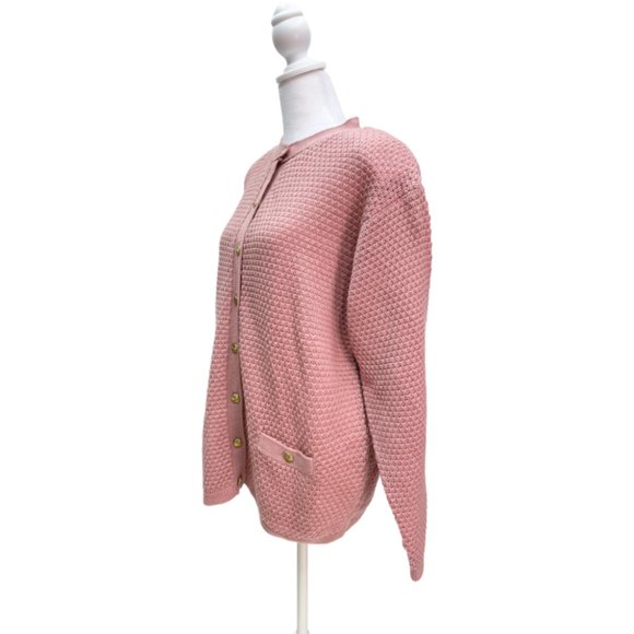 Vintage Pink Knit Cardigan - Picture 5 of 5